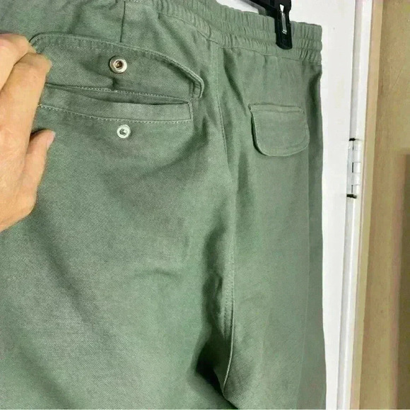J. Crew cypress green Tie Waist relaxed casual comfy camp pants size Medium - Picture 8 of 16